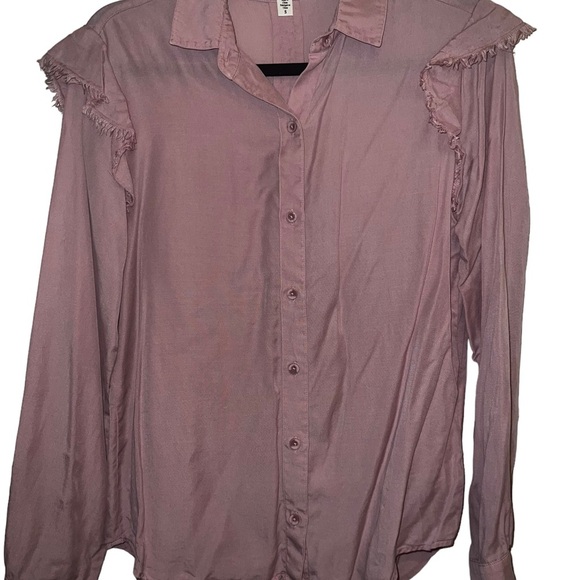 Cloth and stone mauve long sleeve button up - Picture 6 of 9